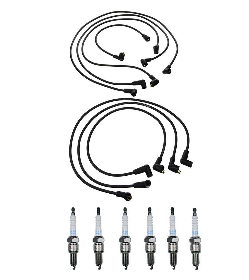 Audi Jaguar Ignition Wire Kit (7mm) (6 Pieces)  101000039AB - Denso